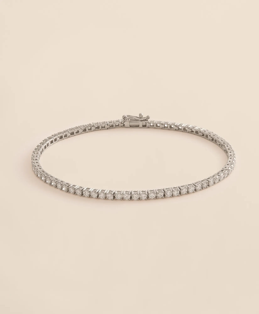 3 CT. Lab-Grown Diamond 14k White Gold Tennis Bracelet Women