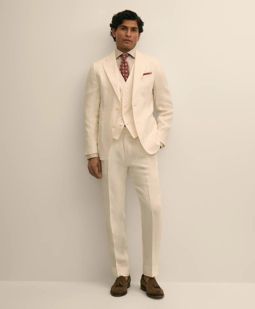 Slim Fit Linen Suit Pants Men