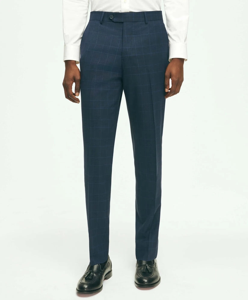Brooks Brothers Explorer Collection Slim Fit Wool Checked Suit Pants Sale