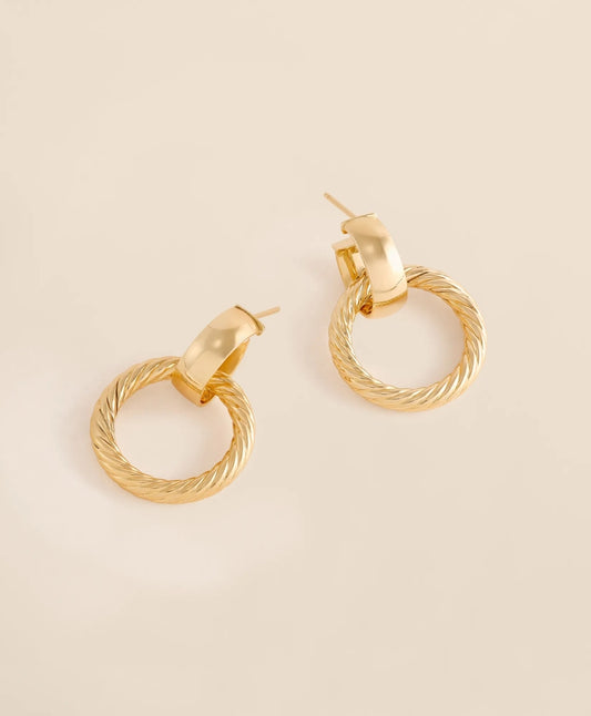 14k Gold Large Oval Earrings Women