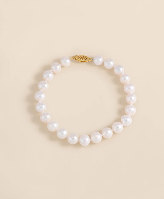 14k Gold Pearl Bracelet Women