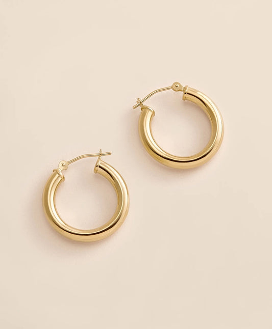 14k Gold Small Hoop Earrings Women
