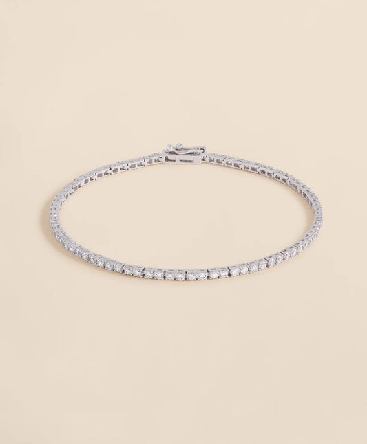 2 CT. Lab-Grown Diamond 14k Gold Link Bracelet Women