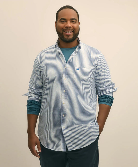 Big & Tall Friday Shirt, Poplin Bengal Stripe Men