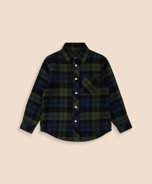 Boys Cotton Brushed Flannel Shirt Boys