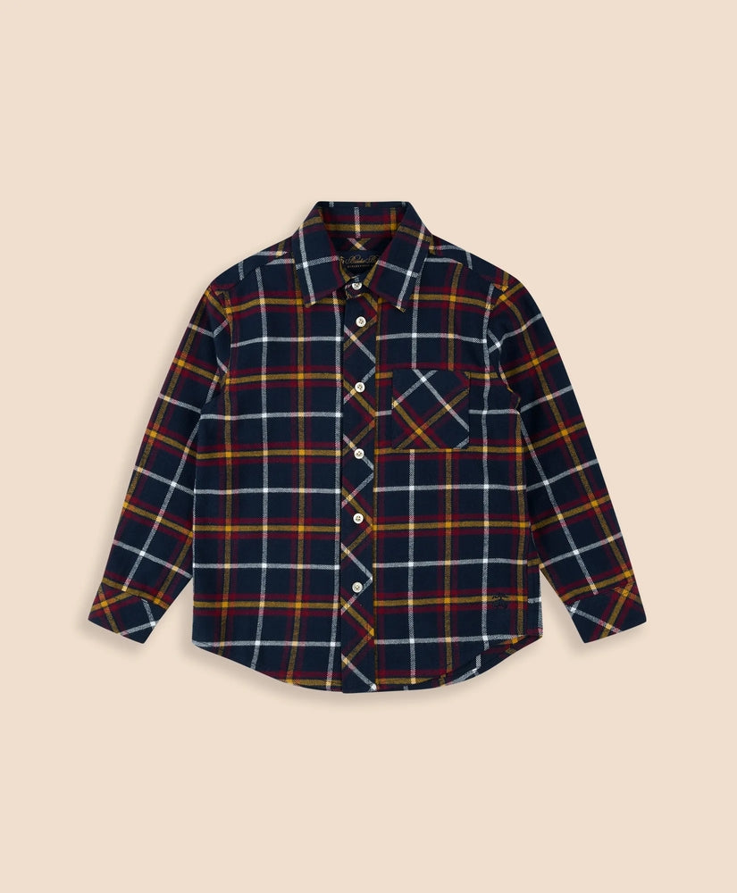 Boys Cotton Brushed Flannel Shirt Boys