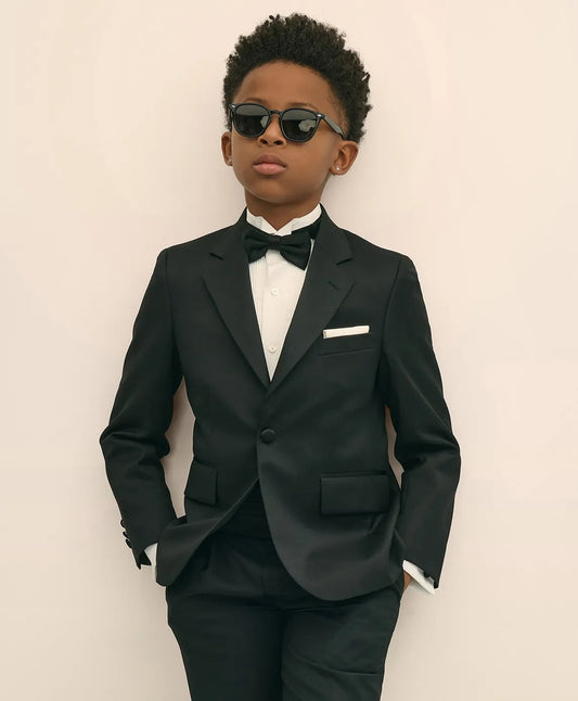 Boys Junior Stretch Wool Tuxedo Jacket Boys
