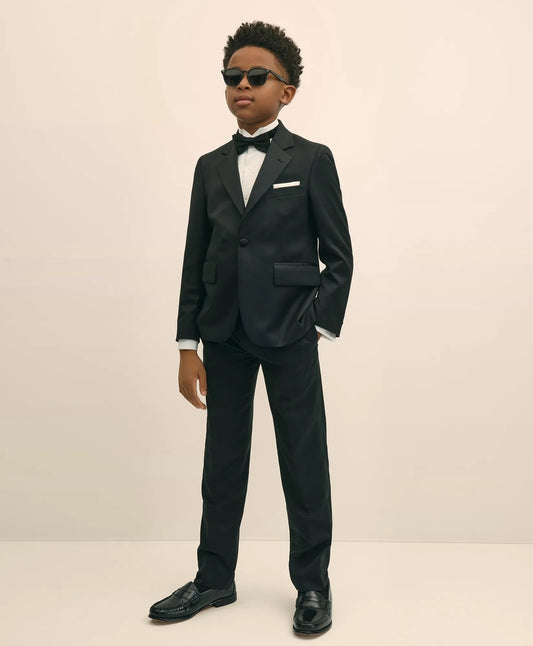 Boys Junior Stretch Wool Tuxedo Pants Boys