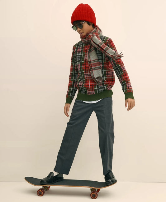 Boys Junior Wool-Blend Trousers Boys