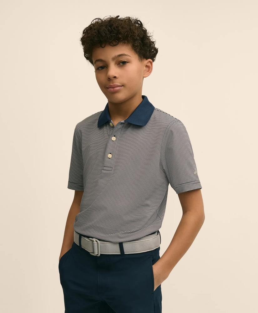 Boys Performance Series Micro-Stripe Polo Boys