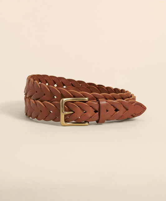Braided Leather Belt Men