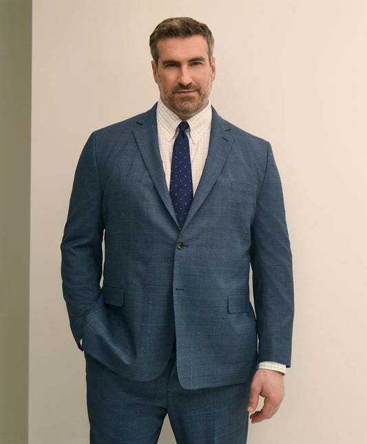 Brooks Brothers Explorer Collection Big & Tall Wool Overcheck Suit Jacket Men