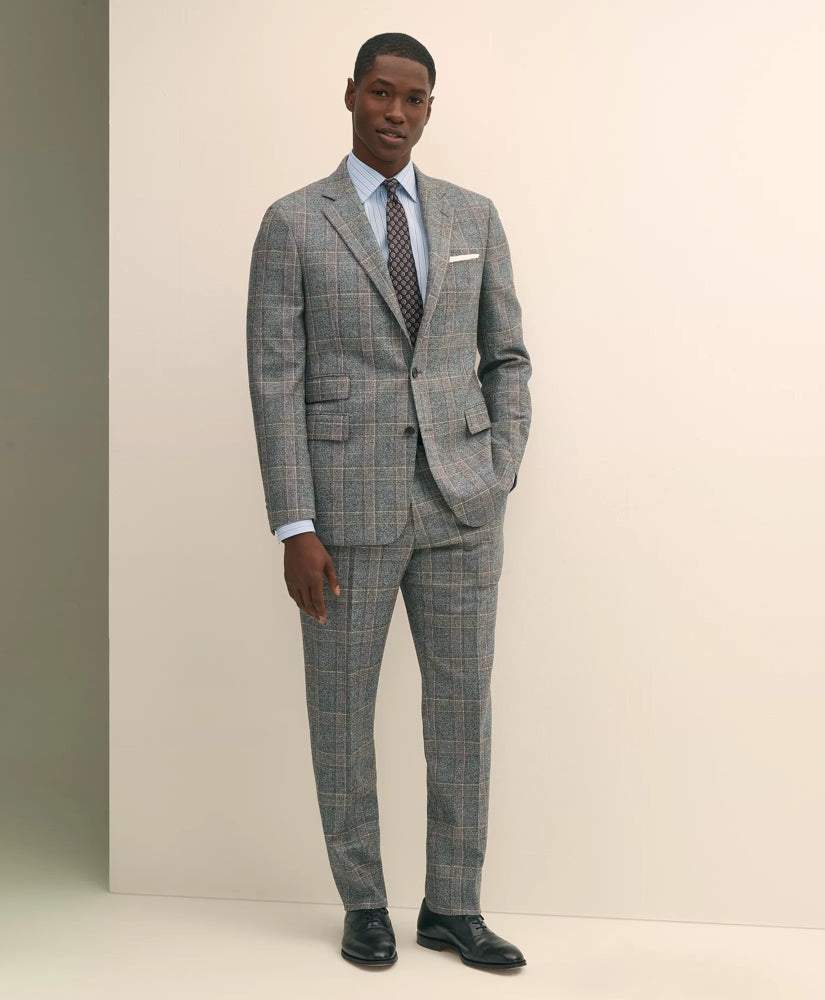 Classic Fit Saxon Wool Bold Check 1818 Suit Tailored