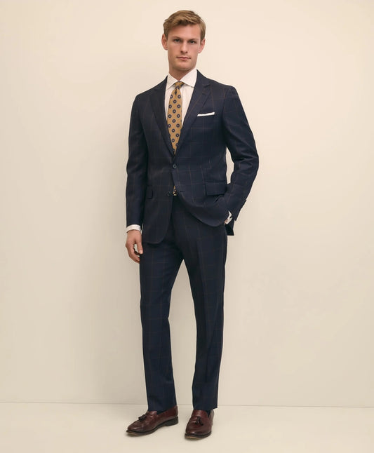 Classic Fit Wool Windowpane 1818 Suit Tailored