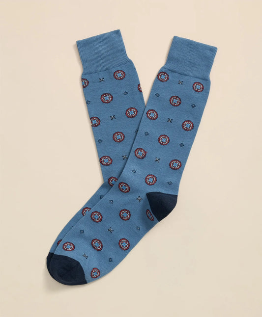 Cotton-Blend Foulard Socks Men