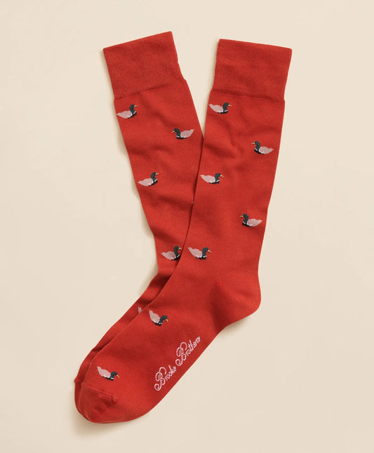Cotton-Blend Mallard Socks Men