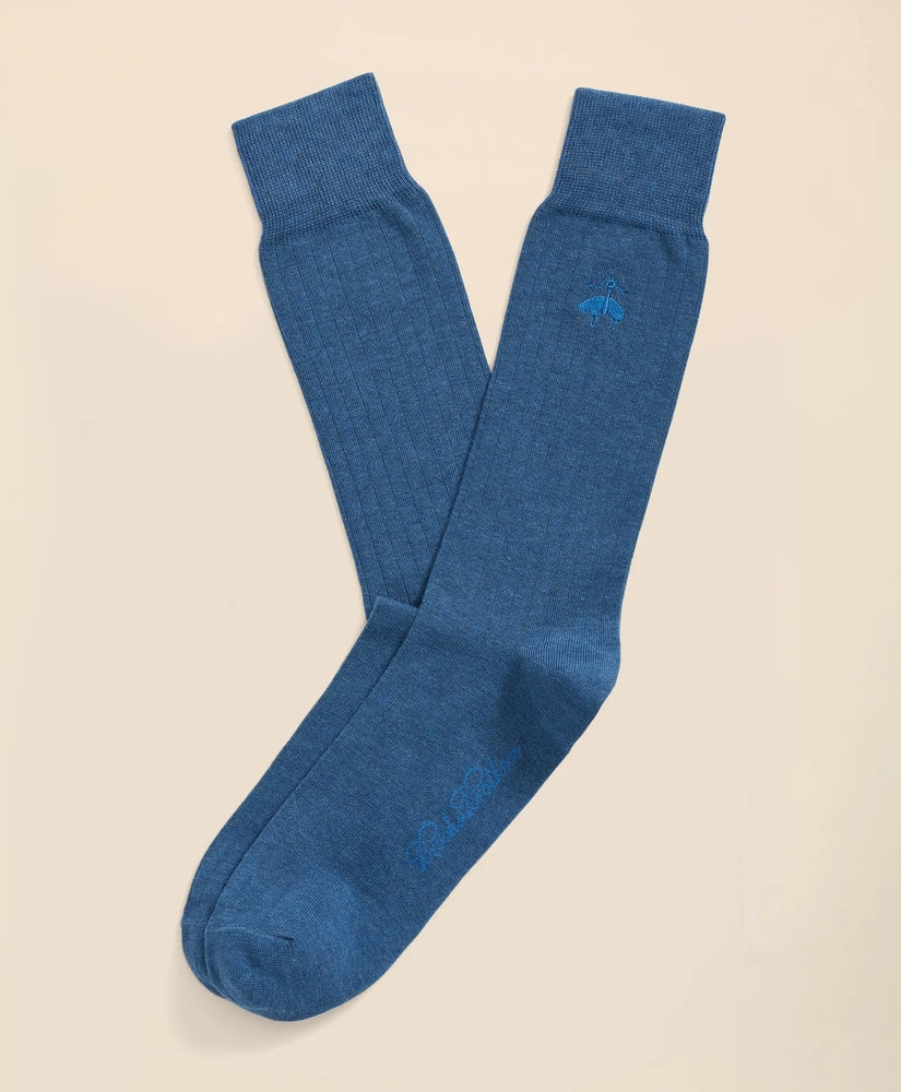 Cotton Blend Ribbed Socks Men
