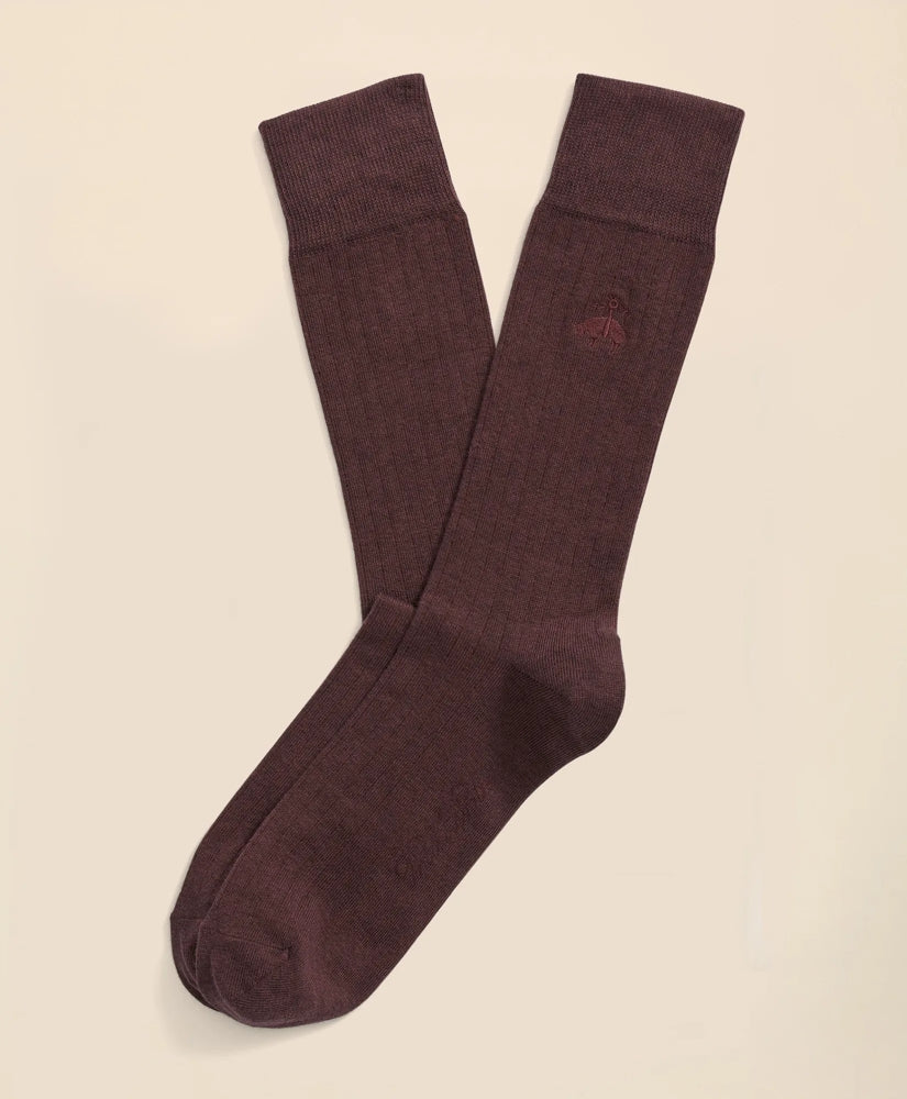 Cotton Blend Ribbed Socks Men