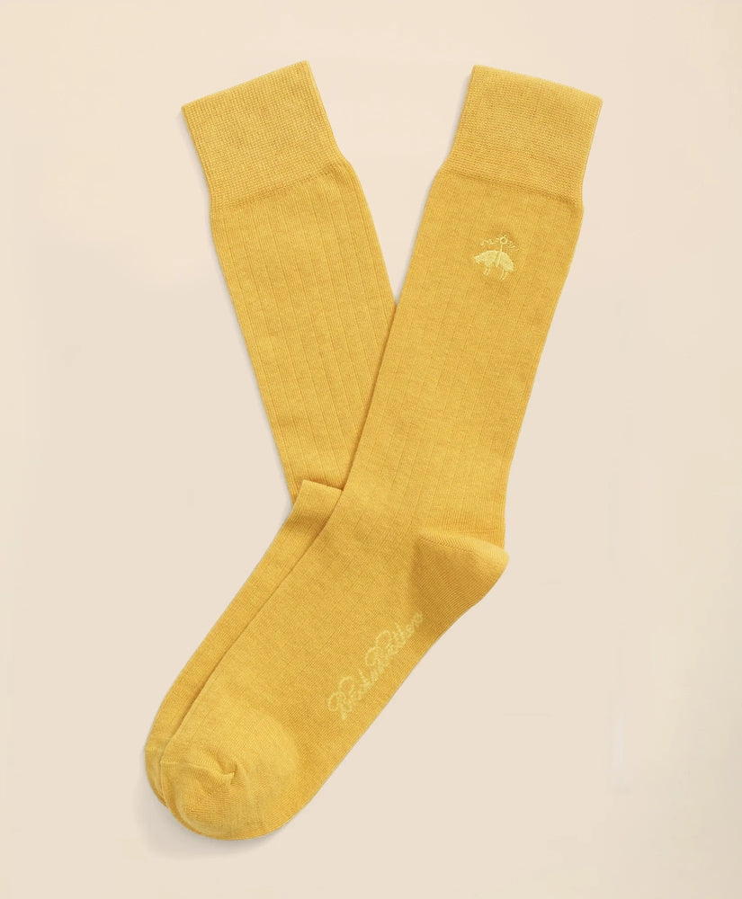 Cotton Blend Ribbed Socks Men