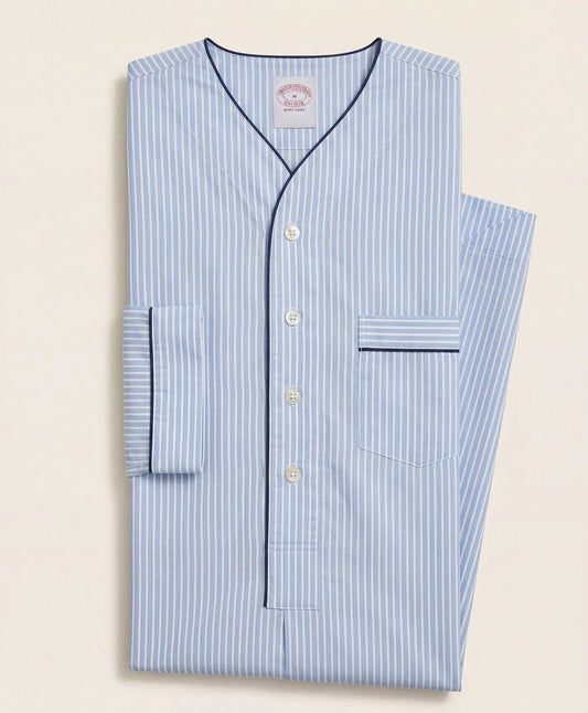 Cotton Broadcloth Striped Nightshirt Men