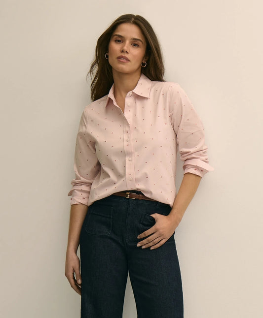 Cotton Jacquard Clip-Dot Shirt Shirts