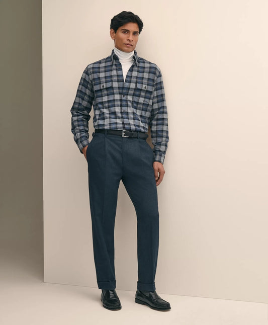 Cotton Pleated Side-Tab Chino Men