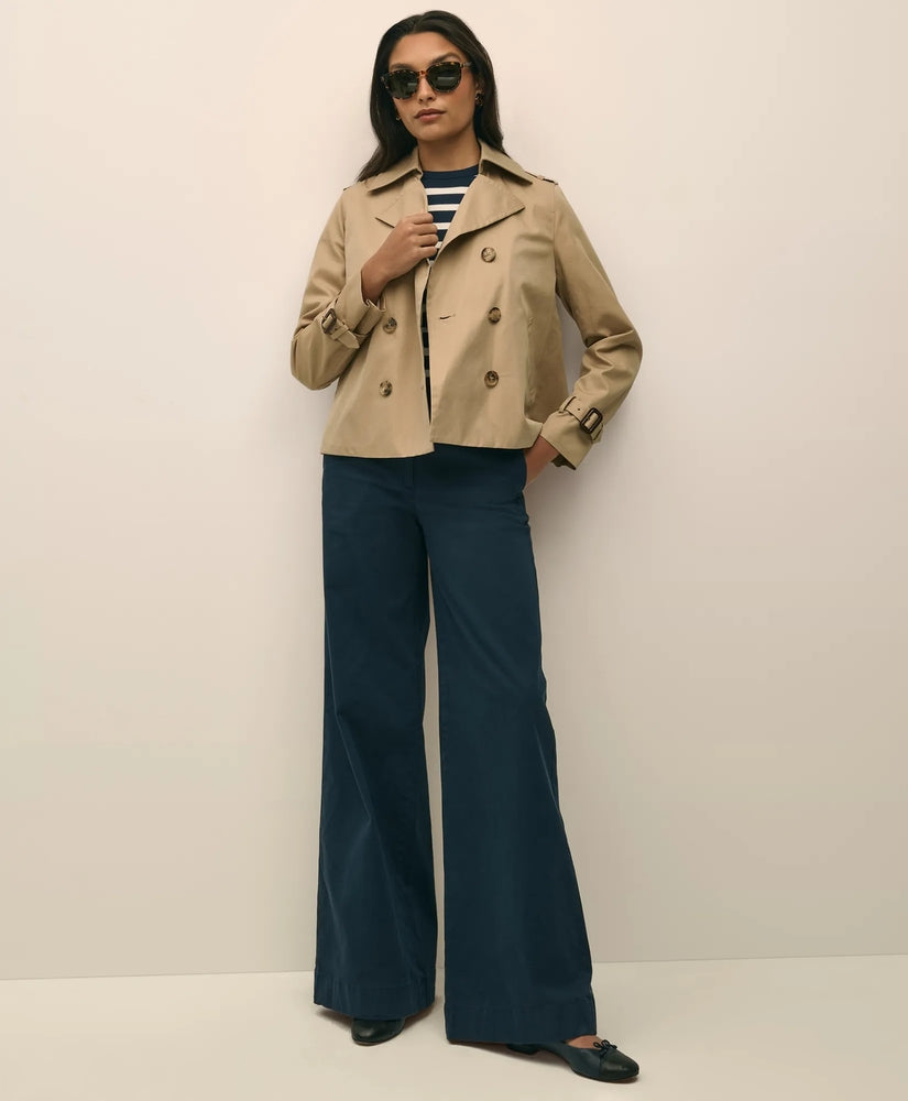 Cotton Twill Wide-Leg Pant Women