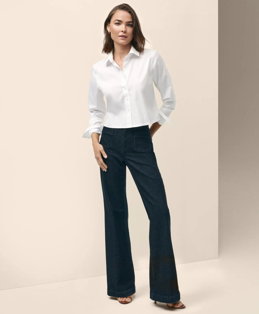 Cropped Shirt in Stretch Supima Shirts