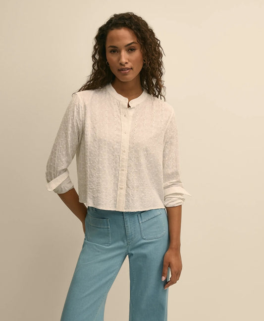 Embroidered Cropped Shirt Women