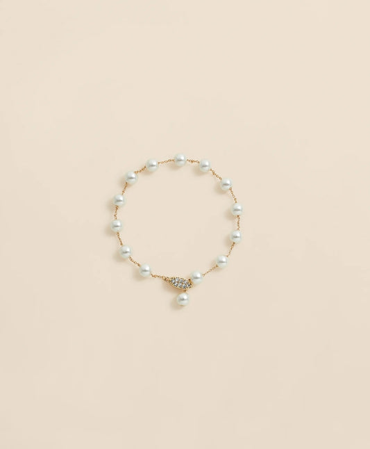 Faux-Pearl Chain Bracelet Women