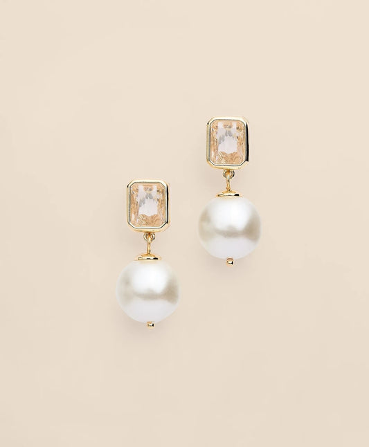 Faux Pearl Drop Earrings Women