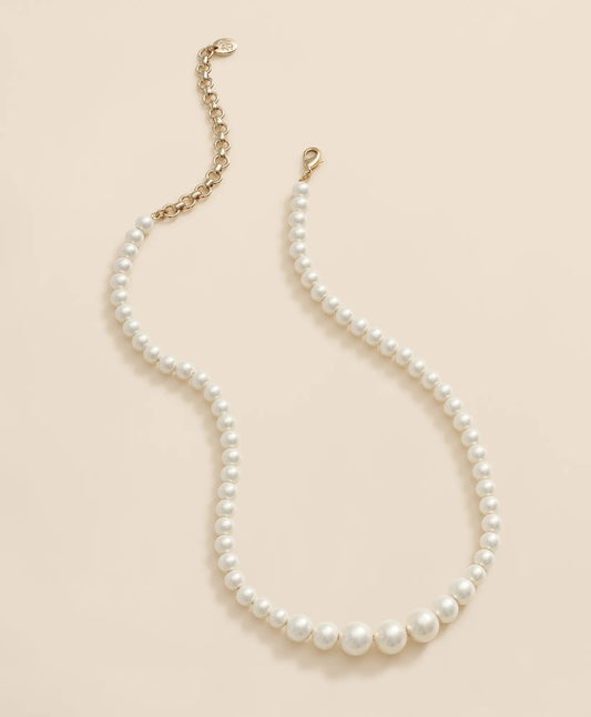 Faux-Pearl Gold-Plated Necklace Women