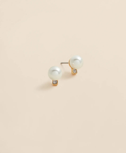 Faux Pearl Stud Earrings Women