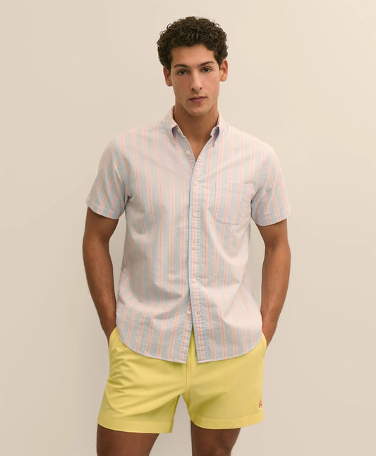 Friday Shirt, Short-Sleeve Oxford Stripe Shirts