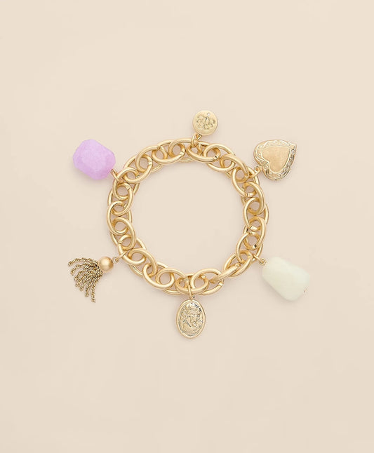 Gold-Tone Charm Bracelet Women