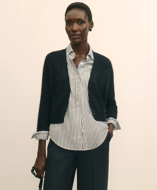 Wool-Cashmere Blend Cropped Cardigan Sale