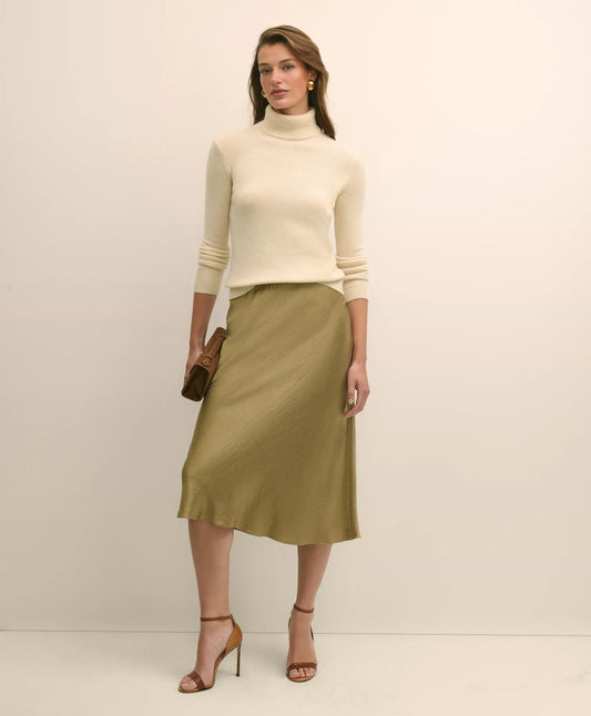 Viscose Bronze-Gold Slip Skirt Sale
