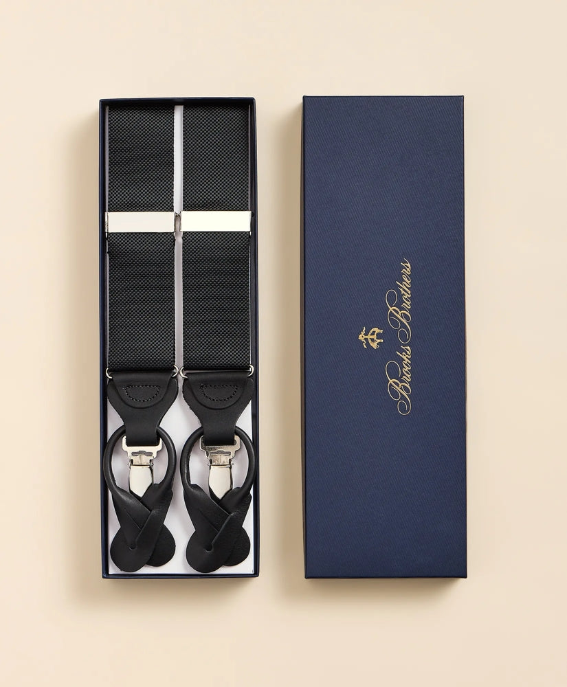Solid Pique Suspenders Men