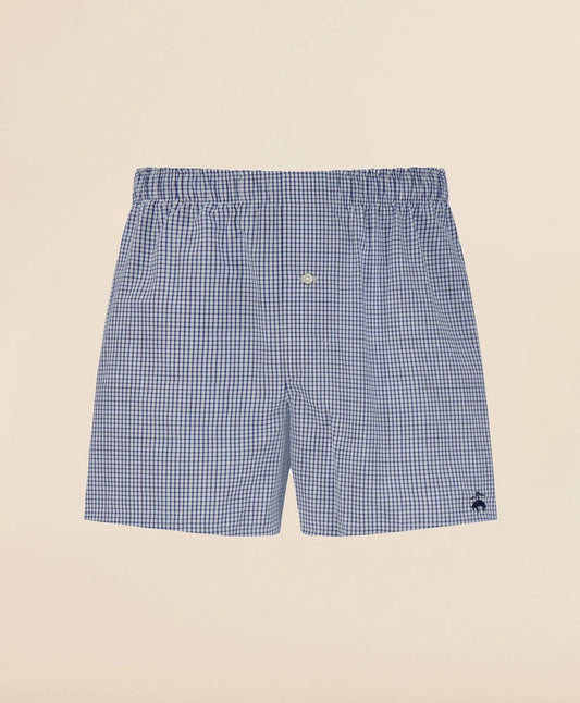 Slim Fit Cotton Broadcloth Check Boxers Men