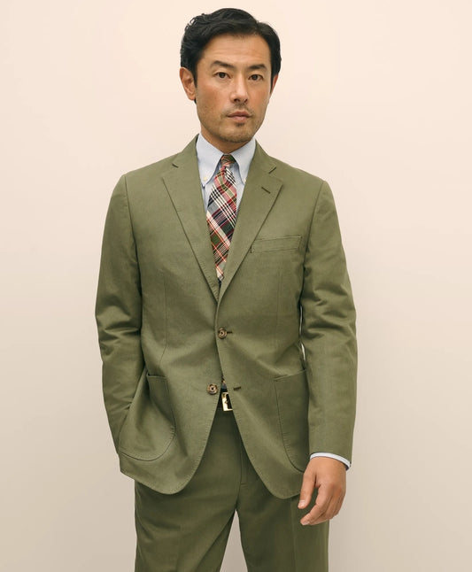 Slim Fit Fine Twill Washed Linen-Cotton Suit Jacket Tailored