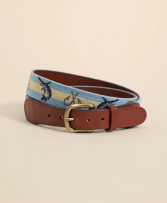 Smathers & Branson Needlepoint Marlin Belt Men