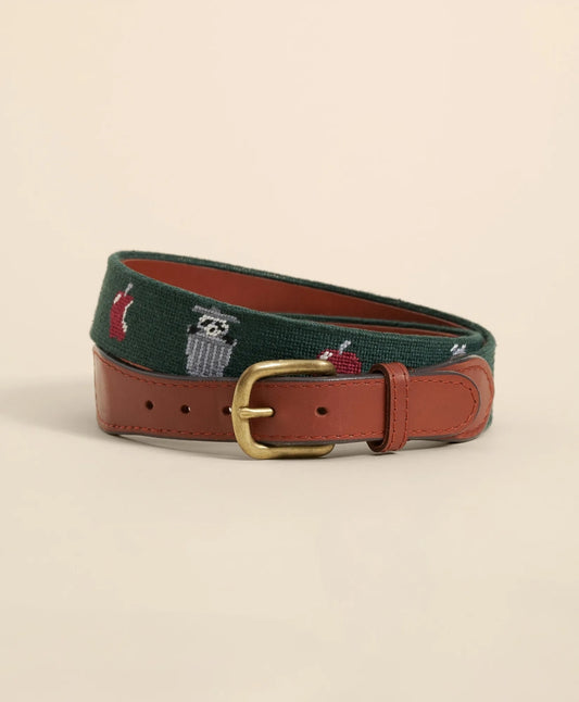 Smathers & Branson Needlepoint Racoon Belt Men