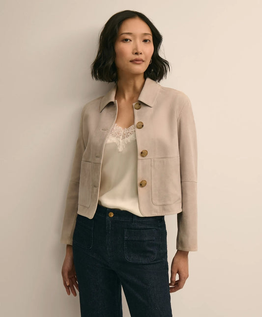 Suede Cropped Jacket Women