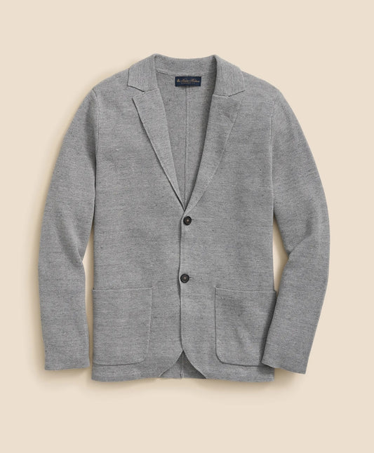 Sweater Blazer In Linen-Cotton Blend Men
