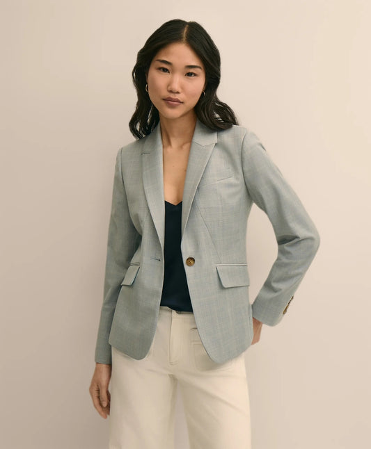 Wool-Blend Plaid Jacket Women