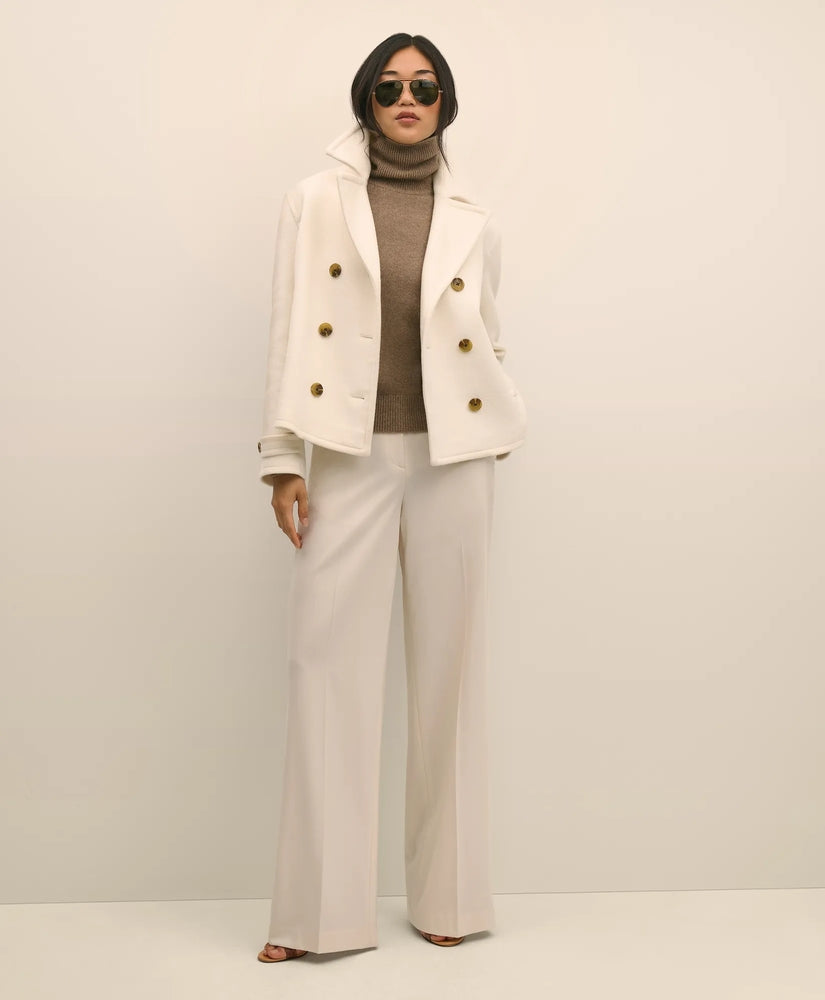 Wool Double-Faced Cropped Peacoat Sale