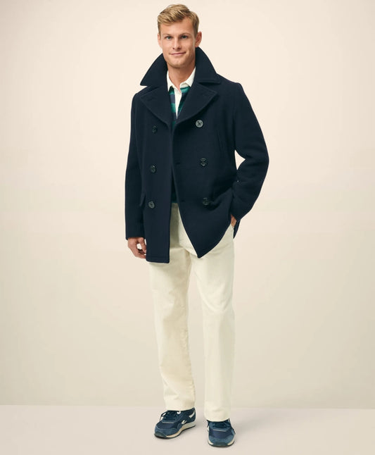 Wool Peacoat Men