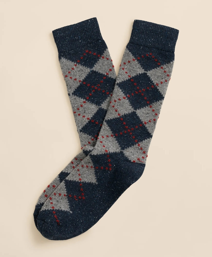 Wool-Silk Blend Argyle Socks Sale