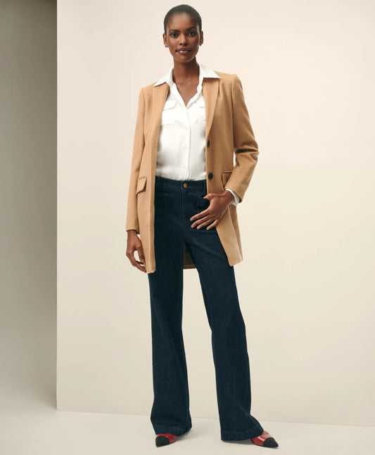 Camel Hair Car Coat Women