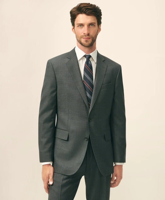 Classic Fit Wool Windowpane 1818 Suit Men